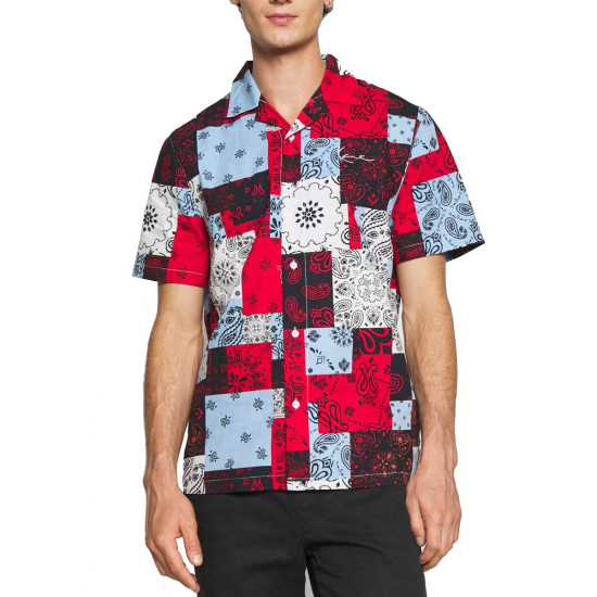 Karl Kani Ανδρικό πουκάμισο Small Signature Paisley Resort Shirt